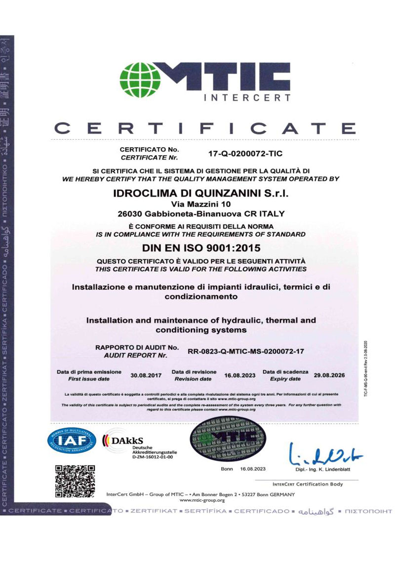 UNI EN ISO 9001:2015
